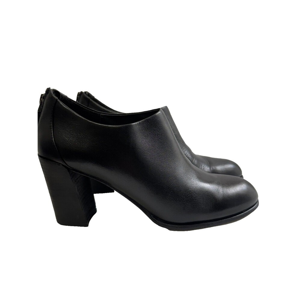 Eileen Fisher Women Leather Ankle Boots Size 9 Black Zip Dress Work Shoes - Picture 6 of 16